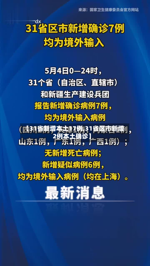 【31省新增本土17例,31省区市新增2例本土确诊】-第2张图片