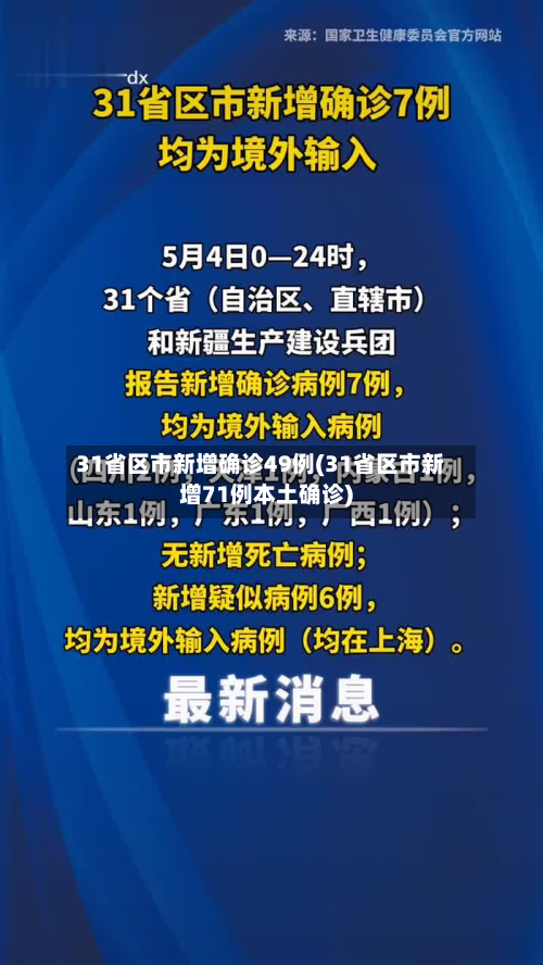 31省区市新增确诊49例(31省区市新增71例本土确诊)-第3张图片