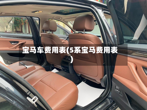 宝马车费用表(5系宝马费用表)-第2张图片