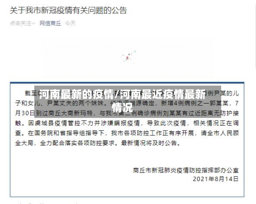 河南最新的疫情/河南最近疫情最新情况-第2张图片