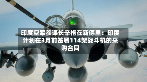 印度空军参谋长辛格在新德里：印度计划在3月前签署114架战斗机的采购合同