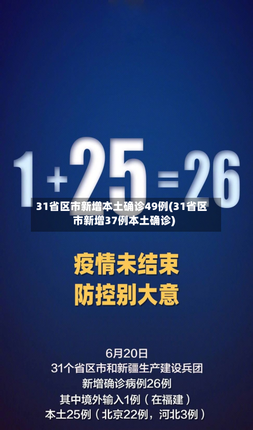 31省区市新增本土确诊49例(31省区市新增37例本土确诊)-第2张图片