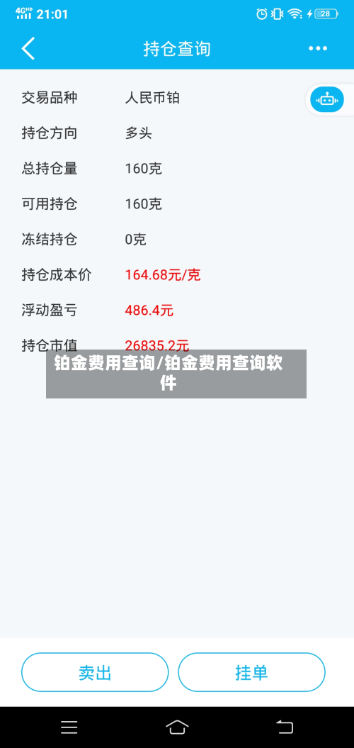 铂金费用查询/铂金费用查询软件-第3张图片