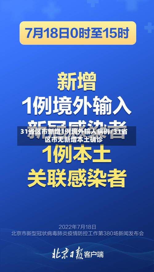 31省区市新增1例境外输入病例/31省区市无新增本土确诊-第3张图片