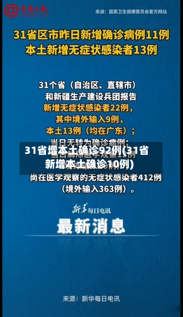 31省增本土确诊92例(31省新增本土确诊10例)-第2张图片