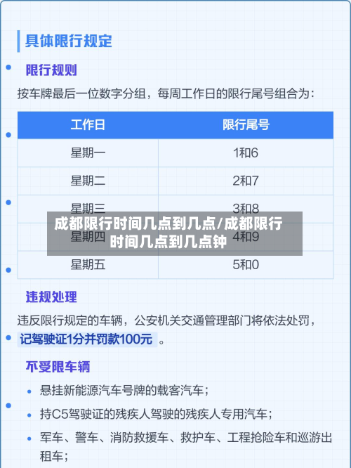 成都限行时间几点到几点/成都限行时间几点到几点钟