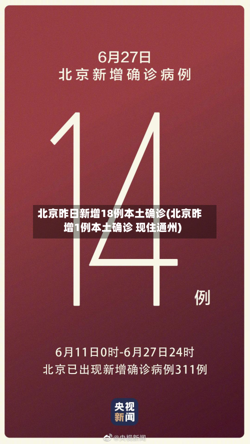 北京昨日新增18例本土确诊(北京昨增1例本土确诊 现住通州)
