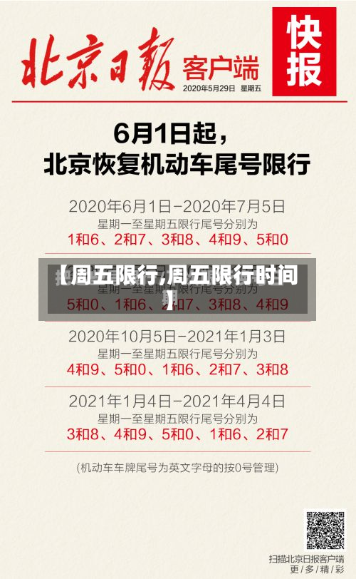 【周五限行,周五限行时间】-第2张图片