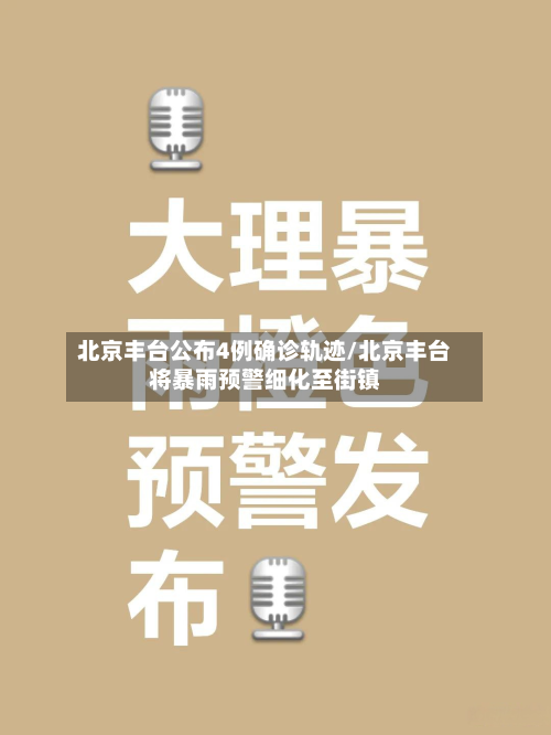 北京丰台公布4例确诊轨迹/北京丰台将暴雨预警细化至街镇