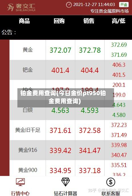 铂金费用查询(今日金价pt950铂金费用查询)-第2张图片