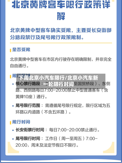 下周北京小汽车限行/北京小汽车新一轮限行时间-第3张图片