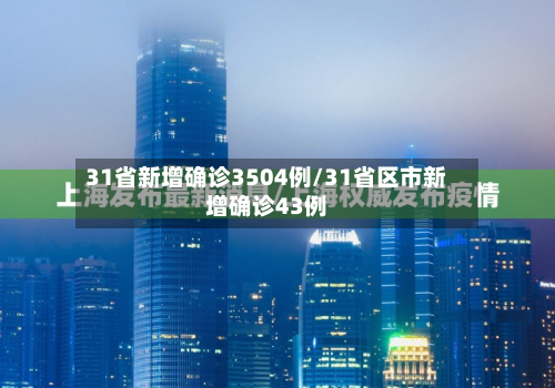 31省新增确诊3504例/31省区市新增确诊43例
