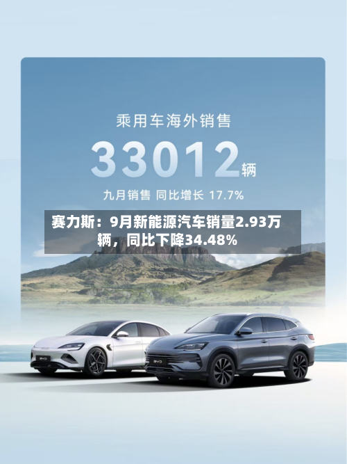 赛力斯：9月新能源汽车销量2.93万辆	，同比下降34.48%-第2张图片