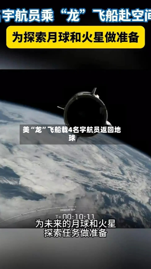 美“龙”飞船载4名宇航员返回地球-第3张图片