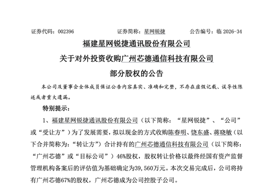 溢价165%！002396	，拟收购光通信“小巨人	”46%股权，8月以来股价大涨超32%