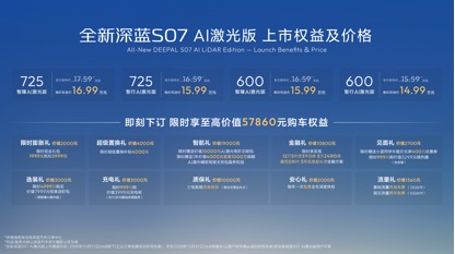 深蓝汽车第100万辆整车量产下线，全新深蓝S07上市限时14.99万元起
